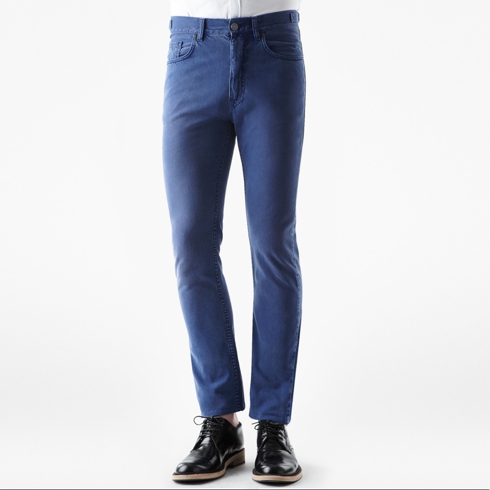 ACNE STUDIOS men’s blue denim adjustable jeans